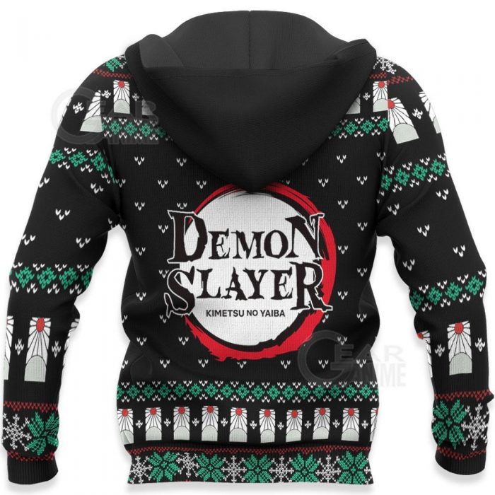 1023 AOP Demon slayer Tanjiro ugly sweater VA 7 HD Back - Demon Slayer Merch | Demon Slayer Stuff