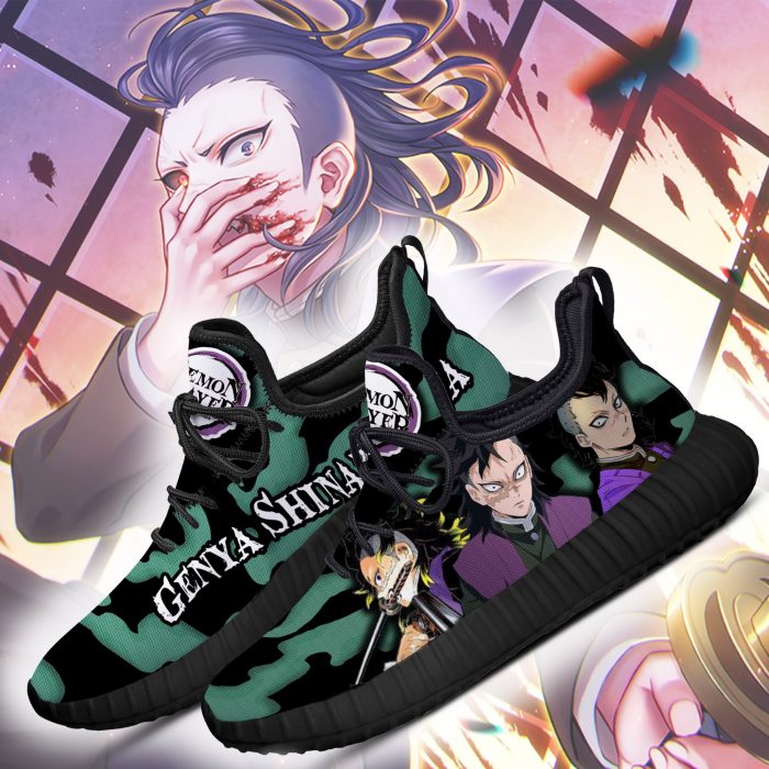 demon slayer genya shinazugawa reze shoes custom anime sneakers gearanime 3 - Demon Slayer Merch | Demon Slayer Stuff