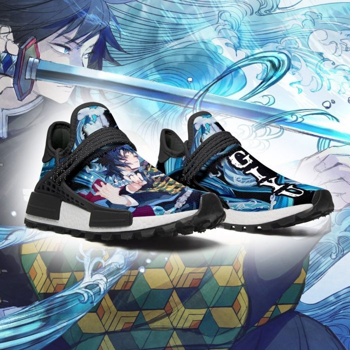 demon slayer shoes giyu nmd shoes water breathing anime sneakers gearanime 3 - Demon Slayer Merch | Demon Slayer Stuff