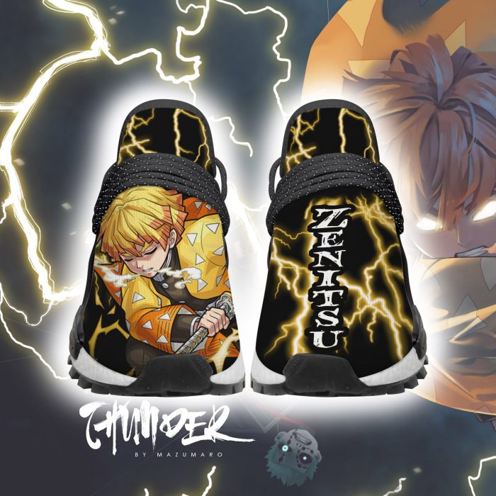 demon slayer shoes zenitsu nmd shoes thunder breathing anime sneakers gearanime 2 - Demon Slayer Merch | Demon Slayer Stuff