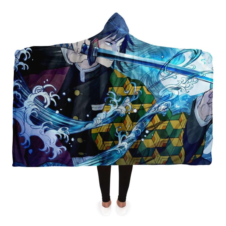 New Giyu Tomioka 3D Hooded Blanket - Demon Slayer Stuff