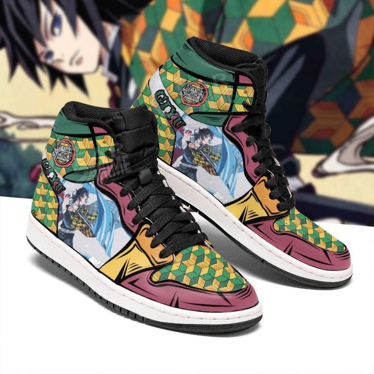 Giyu Shoes Boots Skill Water Breathing Demon Slayer Anime Sneakers Fan 