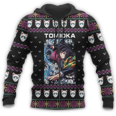 giyu tomioka ugly christmas sweater demon slayer anime xmas gift custom clothes gearanime 7 - Demon Slayer Merch | Demon Slayer Stuff