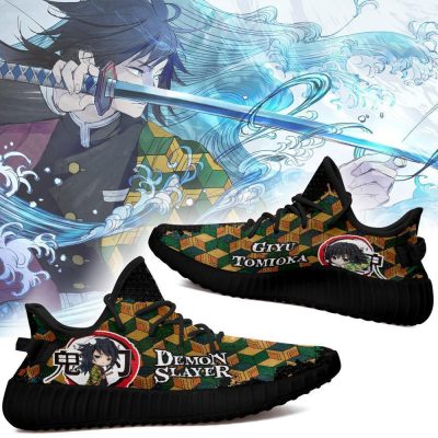 giyu tomioka yeezy shoes demon slayer anime sneakers fan gift tt04 gearanime 2 - Demon Slayer Merch | Demon Slayer Stuff