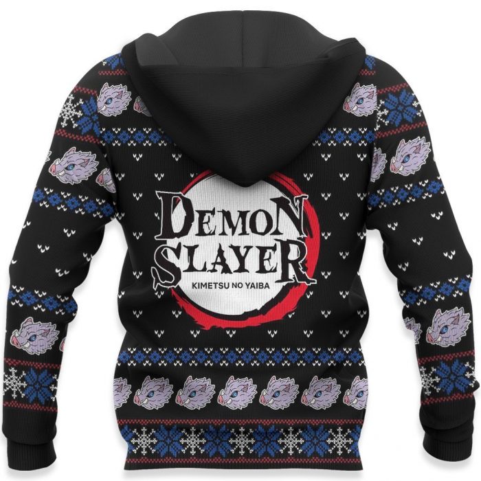 inosuke ugly christmas sweater demon slayer anime xmas gift custom clothes gearanime 6 - Demon Slayer Merch | Demon Slayer Stuff