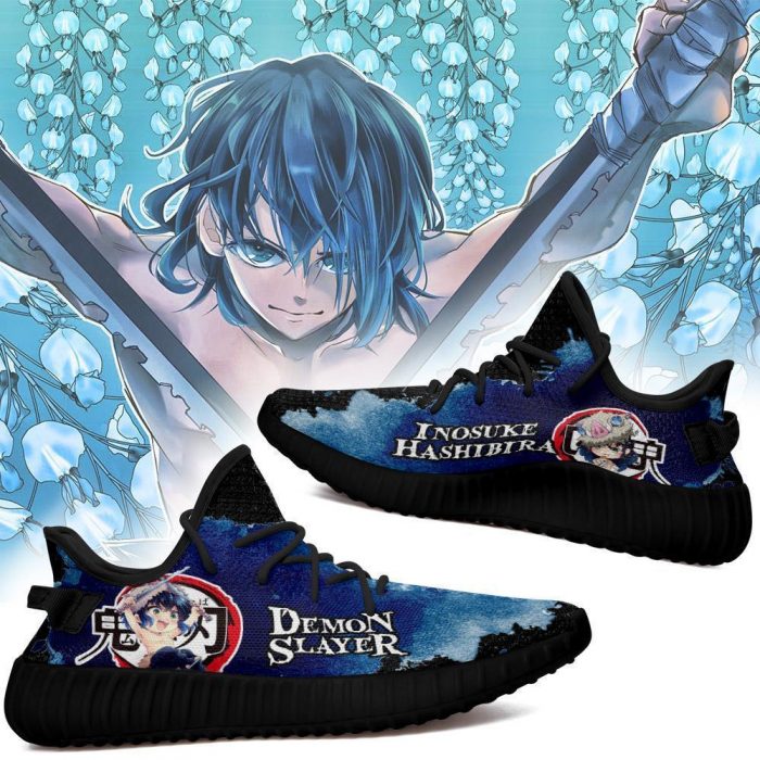 inosuke yeezy shoes demon slayer anime sneakers fan gift tt04 gearanime 2 - Demon Slayer Merch | Demon Slayer Stuff