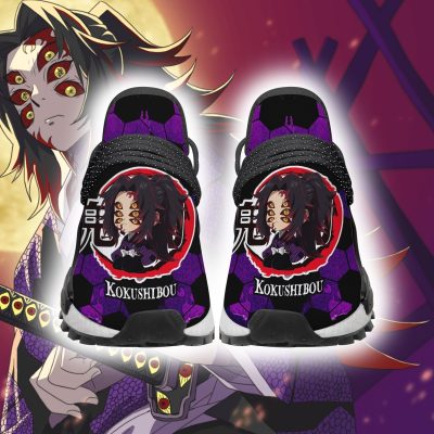 kokushibou nmd shoes custom demon slayer anime sneakers gearanime 2 - Demon Slayer Merch | Demon Slayer Stuff
