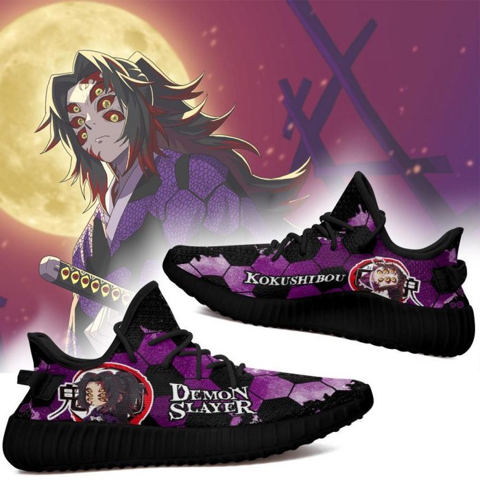 kokushibou yeezy shoes demon slayer anime sneakers fan gift tt04 gearanime 2 - Demon Slayer Merch | Demon Slayer Stuff