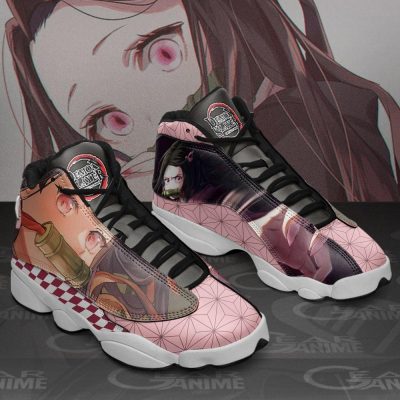 nezuko jordan 13 sneakers demon slayer custom anime shoes mn10 gearanime 3 - Demon Slayer Merch | Demon Slayer Stuff