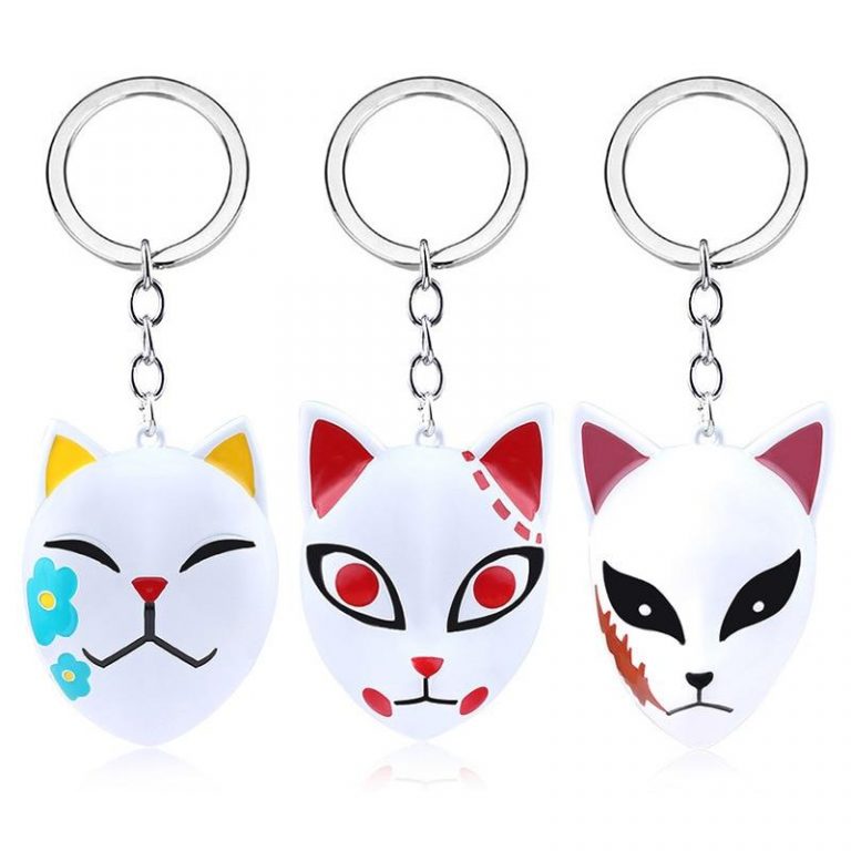 Demon Slayer Mask Keychain - Demon Slayer Stuff