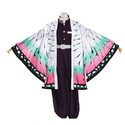 Kochou Shinobu Kimono Suit Uniform Cosplay Costume - Demon Slayer Stuff