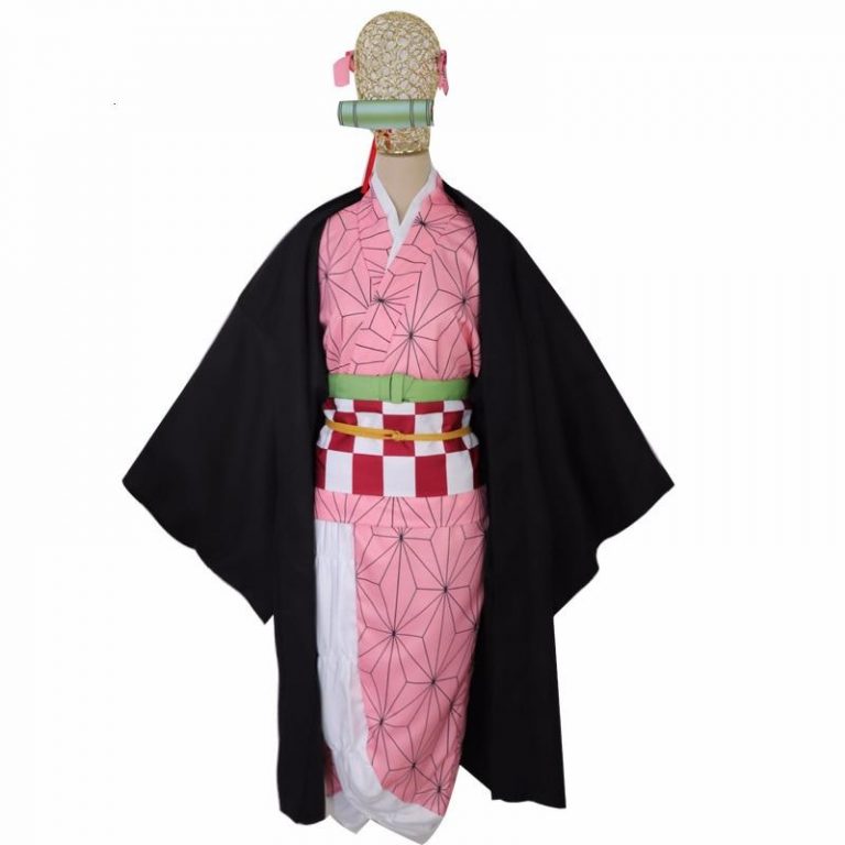 Nezuko Kamado Kimono Suit Uniform Cosplay Costume - Demon Slayer Stuff