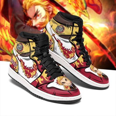 rengoku jordan sneakers fire skill demon slayer anime shoes fan gift idea mn05 gearanime 2 - Demon Slayer Merch | Demon Slayer Stuff