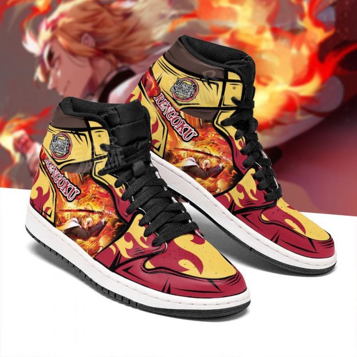 rengoku shoes boots demon slayer anime jordan sneakers fan gift idea gearanime 2 - Demon Slayer Merch | Demon Slayer Stuff