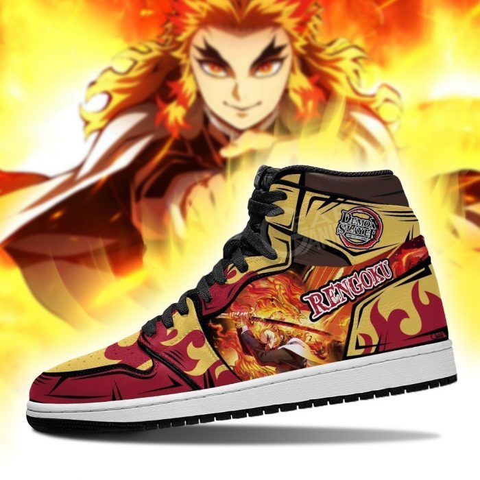 rengoku shoes boots demon slayer anime jordan sneakers fan gift idea gearanime 3 - Demon Slayer Merch | Demon Slayer Stuff