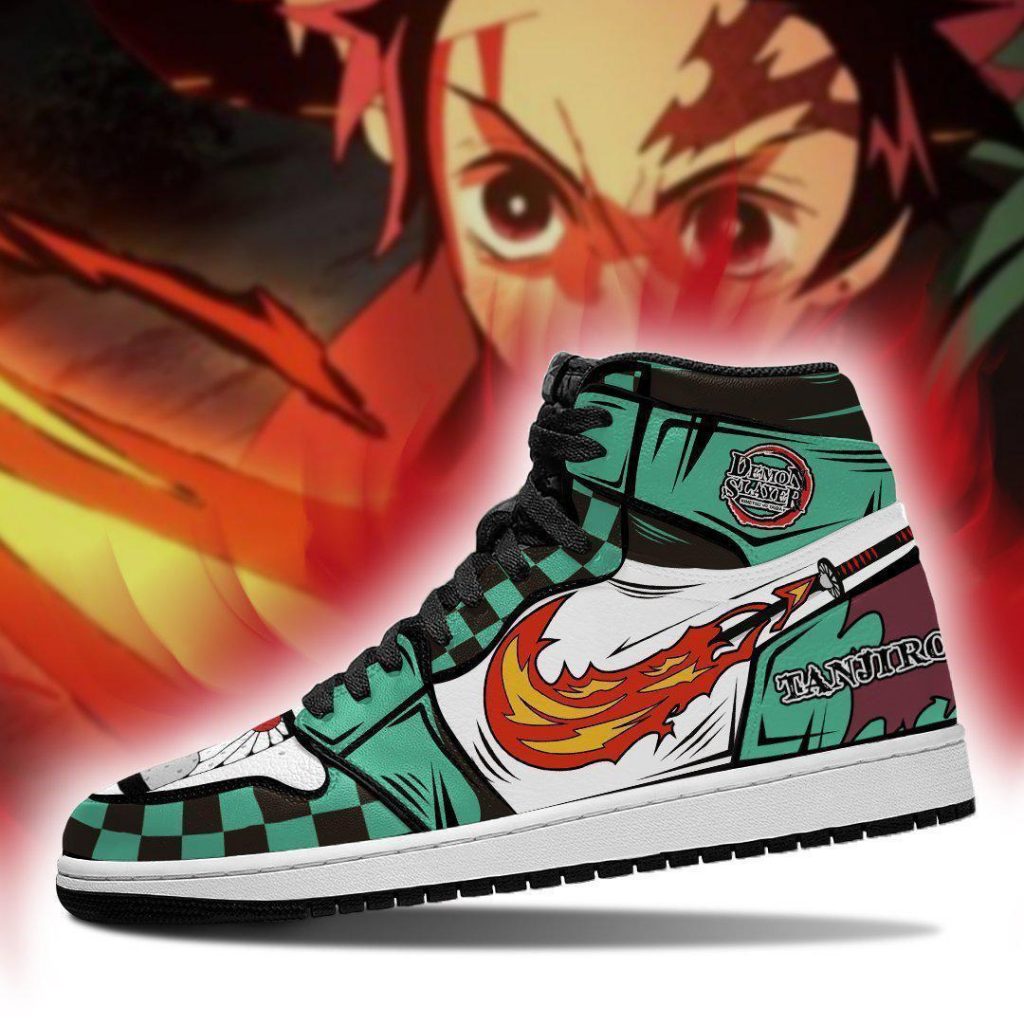 Tanjiro Sneakers Fire Skill Costume Demon Slayer Anime Shoes MN04 ...