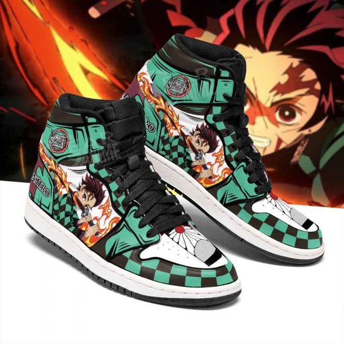 tanjiro shoes boots skill sun breathing demon slayer anime jordan sneakers fan gearanime 2 - Demon Slayer Merch | Demon Slayer Stuff