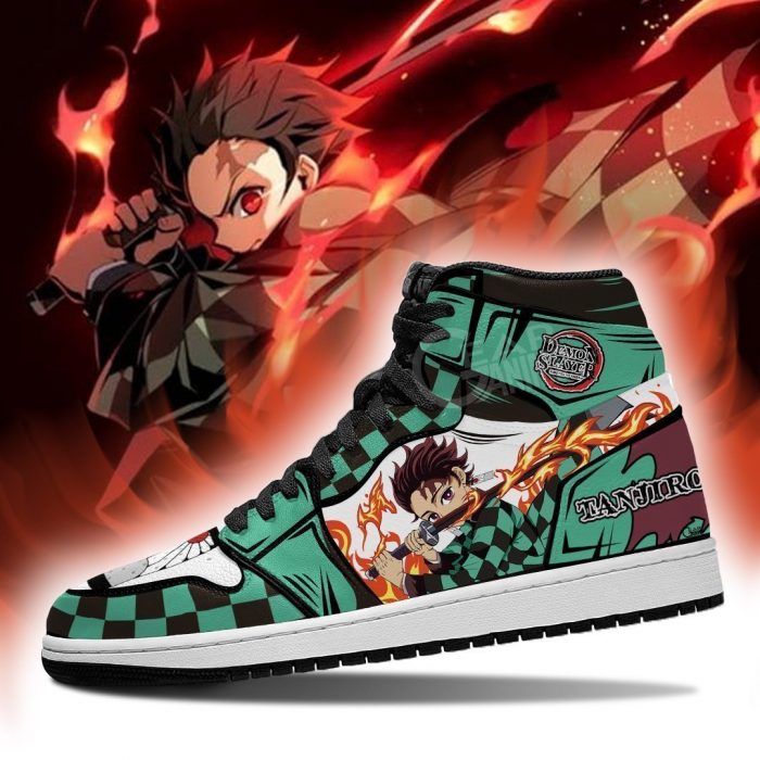 tanjiro shoes boots skill sun breathing demon slayer anime jordan sneakers fan gearanime 3 - Demon Slayer Merch | Demon Slayer Stuff