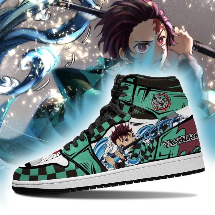tanjiro shoes boots skill water breathing demon slayer anime jordan sneakers fan gearanime 3 - Demon Slayer Merch | Demon Slayer Stuff
