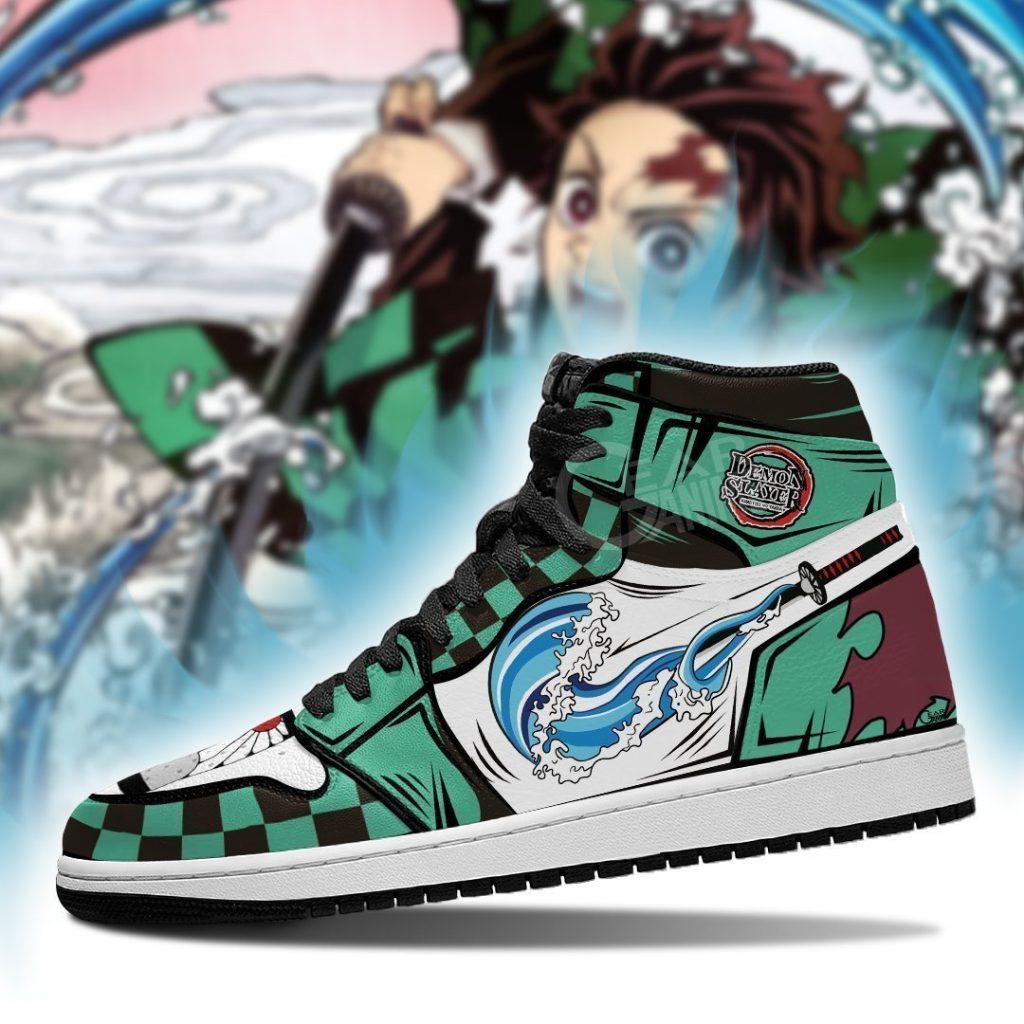 Tanjiro Water Skill Sneakers Anime Demon Slayer Kny Shoes Demon