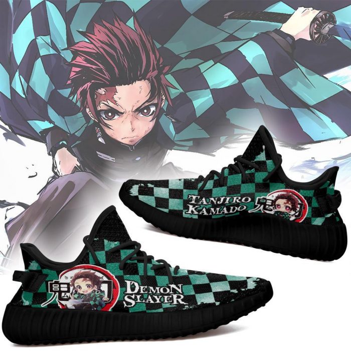 tanjiro yeezy shoes demon slayer anime sneakers fan gift tt04 gearanime 2 - Demon Slayer Merch | Demon Slayer Stuff