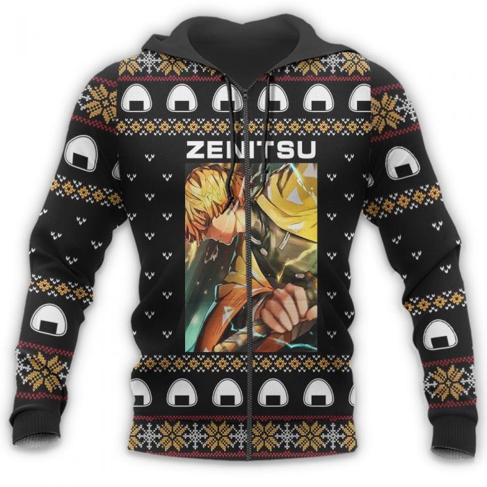 zenitsu agatsuma ugly christmas sweater demon slayer anime custom xmas clothes gearanime 7 - Demon Slayer Merch | Demon Slayer Stuff