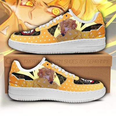 zenitsu air force sneakers custom demon slayer anime shoes fan pt05 gearanime - Demon Slayer Merch | Demon Slayer Stuff