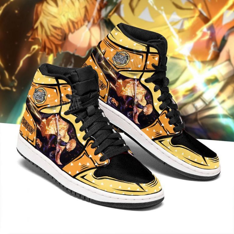 Zenitsu Shoes Boots Skill Thunder Breathing Demon Slayer Anime Sneakers ...