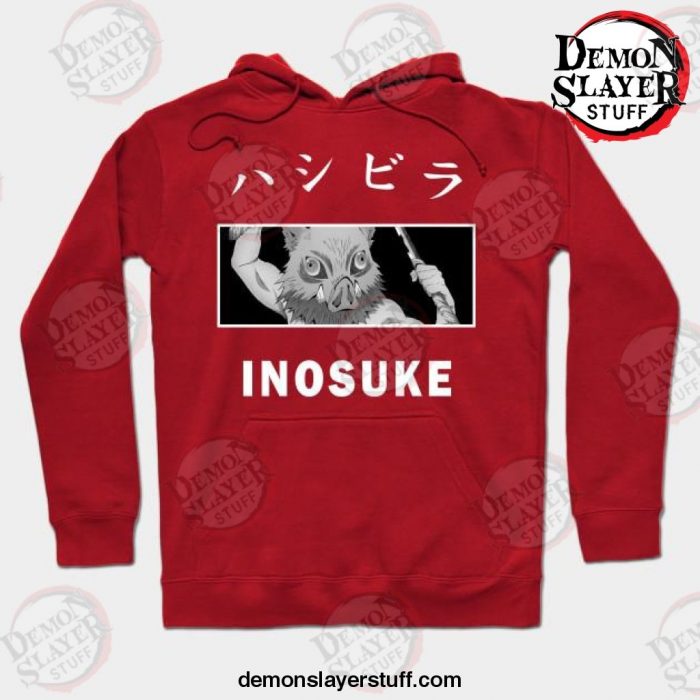 2021 anime inosuke hashibira hoodie red s 519 - Demon Slayer Merch | Demon Slayer Stuff