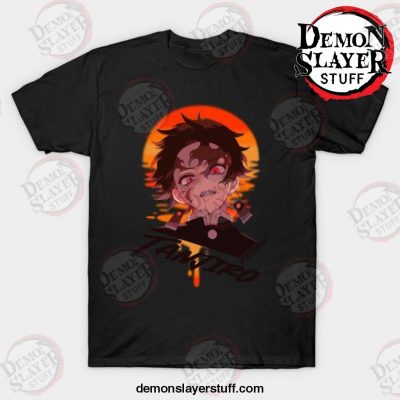 2021 anime tanjiro fire t shirt black s 953 - Demon Slayer Merch | Demon Slayer Stuff
