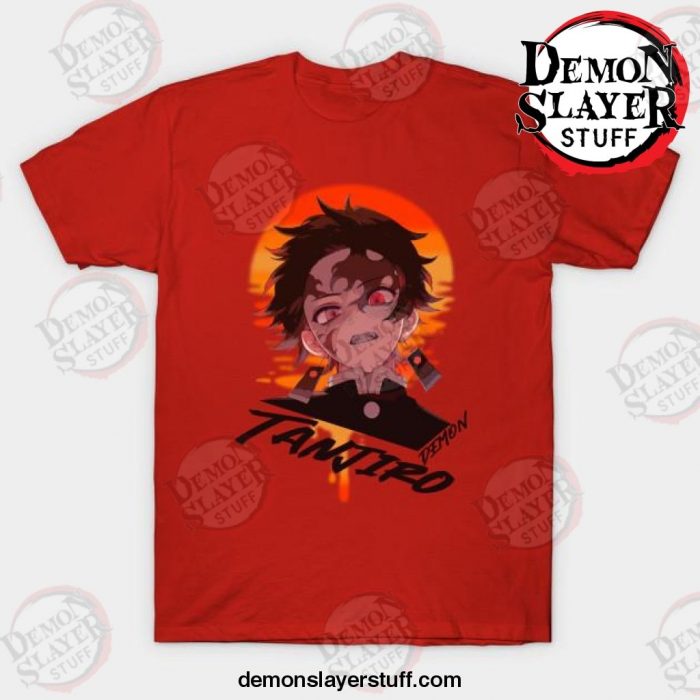 2021 anime tanjiro fire t shirt red s 767 - Demon Slayer Merch | Demon Slayer Stuff