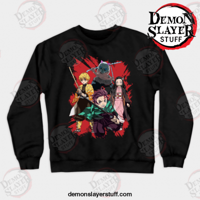 2021 demon slayer anime crewneck sweatshirt black s 267 - Demon Slayer Merch | Demon Slayer Stuff