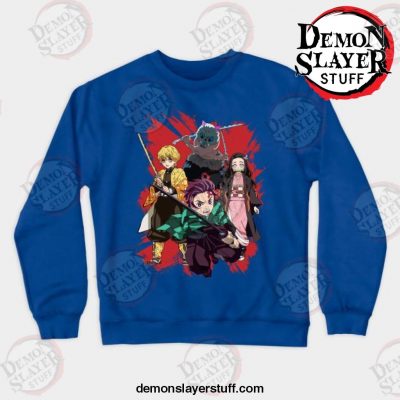 2021 demon slayer anime crewneck sweatshirt blue s 572 - Demon Slayer Merch | Demon Slayer Stuff
