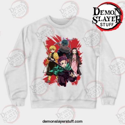 2021 demon slayer anime crewneck sweatshirt white s 559 - Demon Slayer Merch | Demon Slayer Stuff