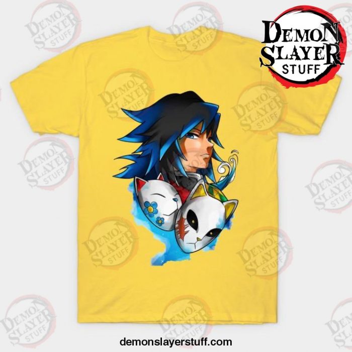 anime demon slayer giyu t shirt yellow s 125 - Demon Slayer Merch | Demon Slayer Stuff