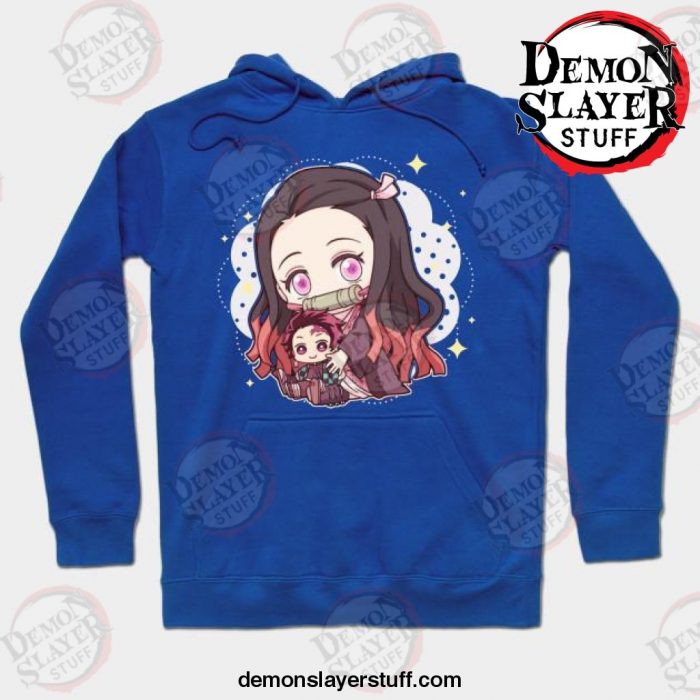 anime demon slayer kamado nezuko hoodie blue s 789 - Demon Slayer Merch | Demon Slayer Stuff