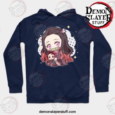 anime demon slayer kamado nezuko hoodie navy blue s 692 - Demon Slayer Merch | Demon Slayer Stuff