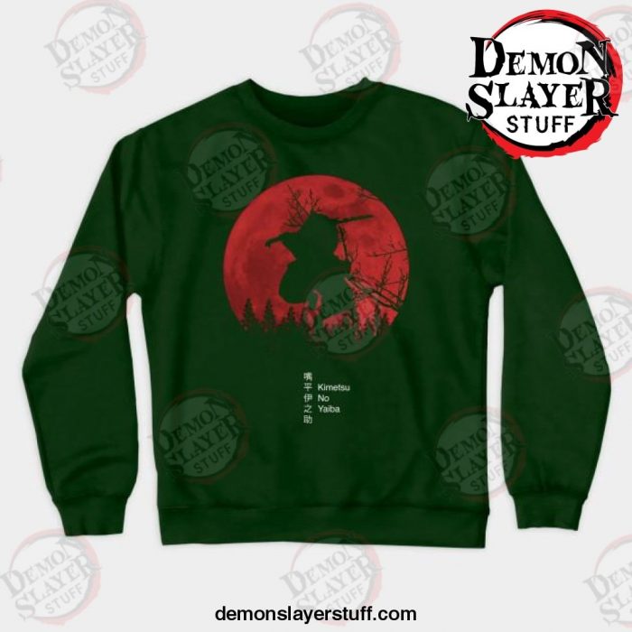 anime inosuke hashibira crewneck sweatshirt green s 140 - Demon Slayer Merch | Demon Slayer Stuff