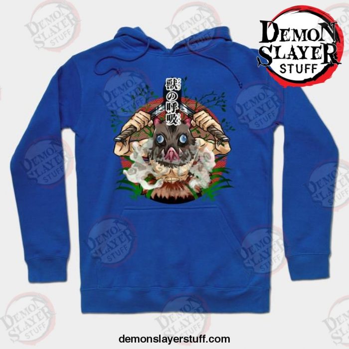 beast breath inosuke hoodie blue s 283 - Demon Slayer Merch | Demon Slayer Stuff