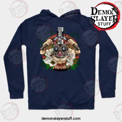 beast breath inosuke hoodie navy blue s 633 - Demon Slayer Merch | Demon Slayer Stuff