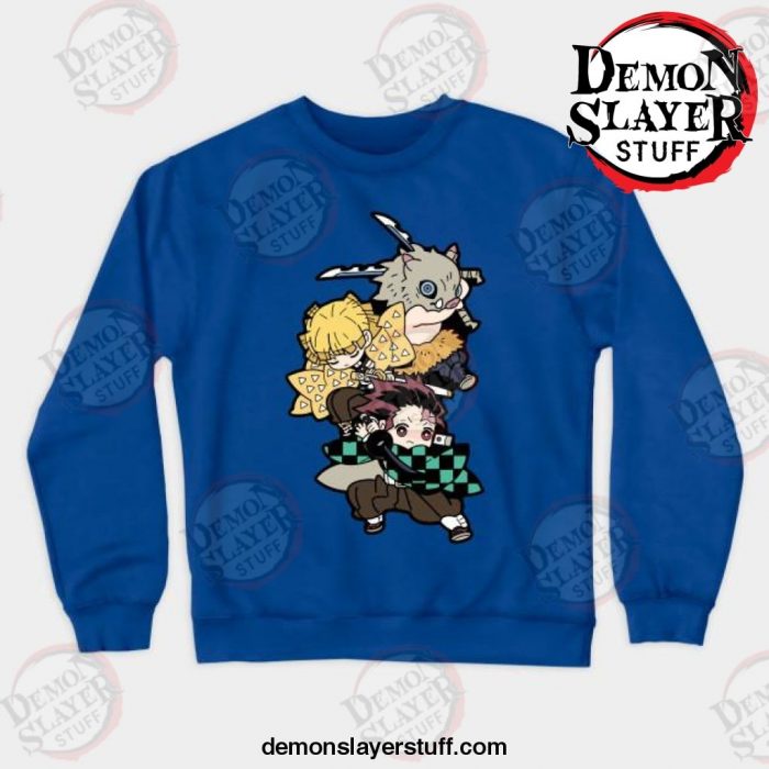 best demon slayers crewneck sweatshirt blue s 211 - Demon Slayer Merch | Demon Slayer Stuff