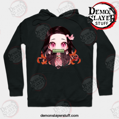 chibi demon nezuko hoodie black s 695 - Demon Slayer Merch | Demon Slayer Stuff