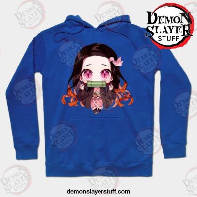 chibi demon nezuko hoodie navy blue s 602 - Demon Slayer Merch | Demon Slayer Stuff