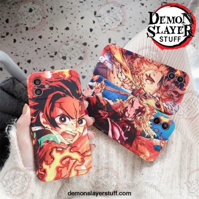 cute demon slayer case for iphone 11 12 pro 7 8 plus x xr xs max phone cases luxury anime kimetsu no yaiba soft tpu 697 - Demon Slayer Merch | Demon Slayer Stuff