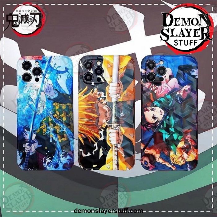 cute demon slayer case for iphone 11 12 pro max 7 8 plus x xr xs phone cases japan anime kimetsu no yaiba soft 650 - Demon Slayer Merch | Demon Slayer Stuff