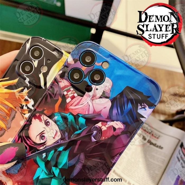 cute demon slayer case for iphone 11 12 pro max 7 8 plus x xr xs phone cases japan anime kimetsu no yaiba soft 915 - Demon Slayer Merch | Demon Slayer Stuff