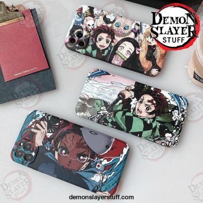 cute ins japan demon slayer case for iphone 12 11 pro 7 8 plus x xr xs max phone cases anime kimetsu no yaiba tpu cover 351 - Demon Slayer Merch | Demon Slayer Stuff