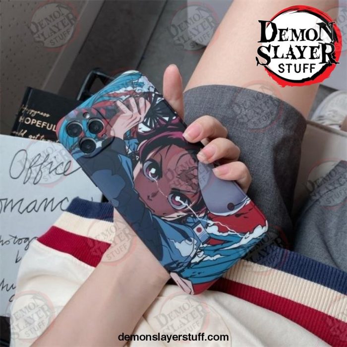 cute ins japan demon slayer case for iphone 12 11 pro 7 8 plus x xr xs max phone cases anime kimetsu no yaiba tpu cover 670 - Demon Slayer Merch | Demon Slayer Stuff