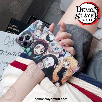 cute ins japan demon slayer case for iphone 12 11 pro 7 8 plus x xr xs max phone cases anime kimetsu no yaiba tpu cover 925 - Demon Slayer Merch | Demon Slayer Stuff
