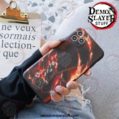 cute japan demon slayer case for iphone 11 12 pro 6 7 8 plus x xr xs max phone cases anime kimetsu no yaiba soft tpu 214 - Demon Slayer Merch | Demon Slayer Stuff